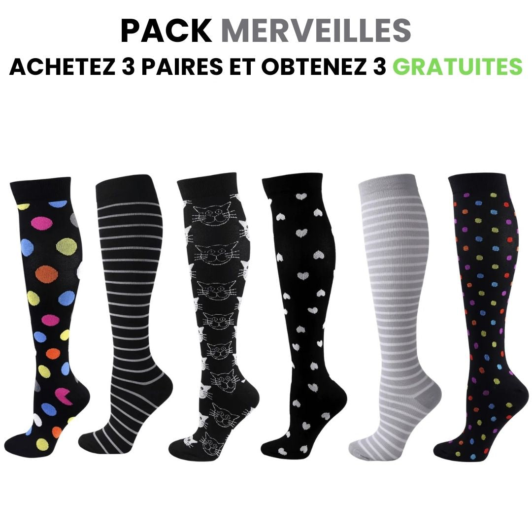 Chaussettes de compression fitcompress pour femmes