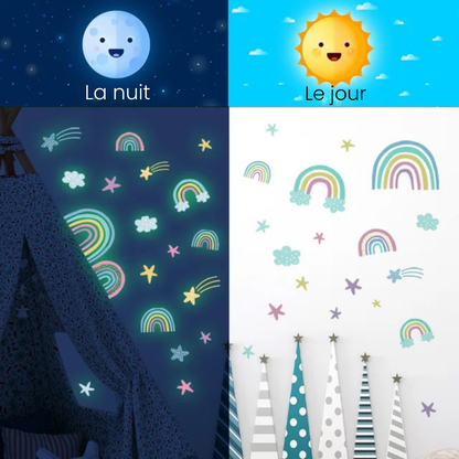 Autocollants muraux lumineux pour des nuits paisibles