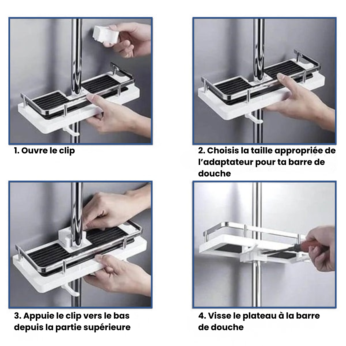 Étagère de douche - Montage universel