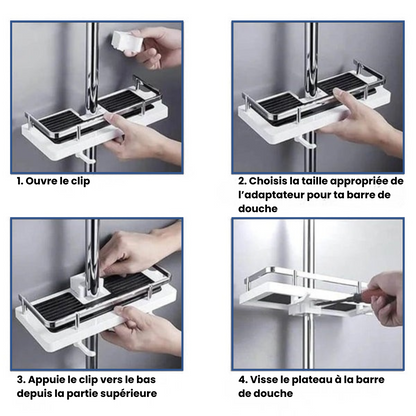 Étagère de douche - Montage universel