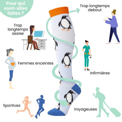 Chaussettes de compression fitcompress pour femmes