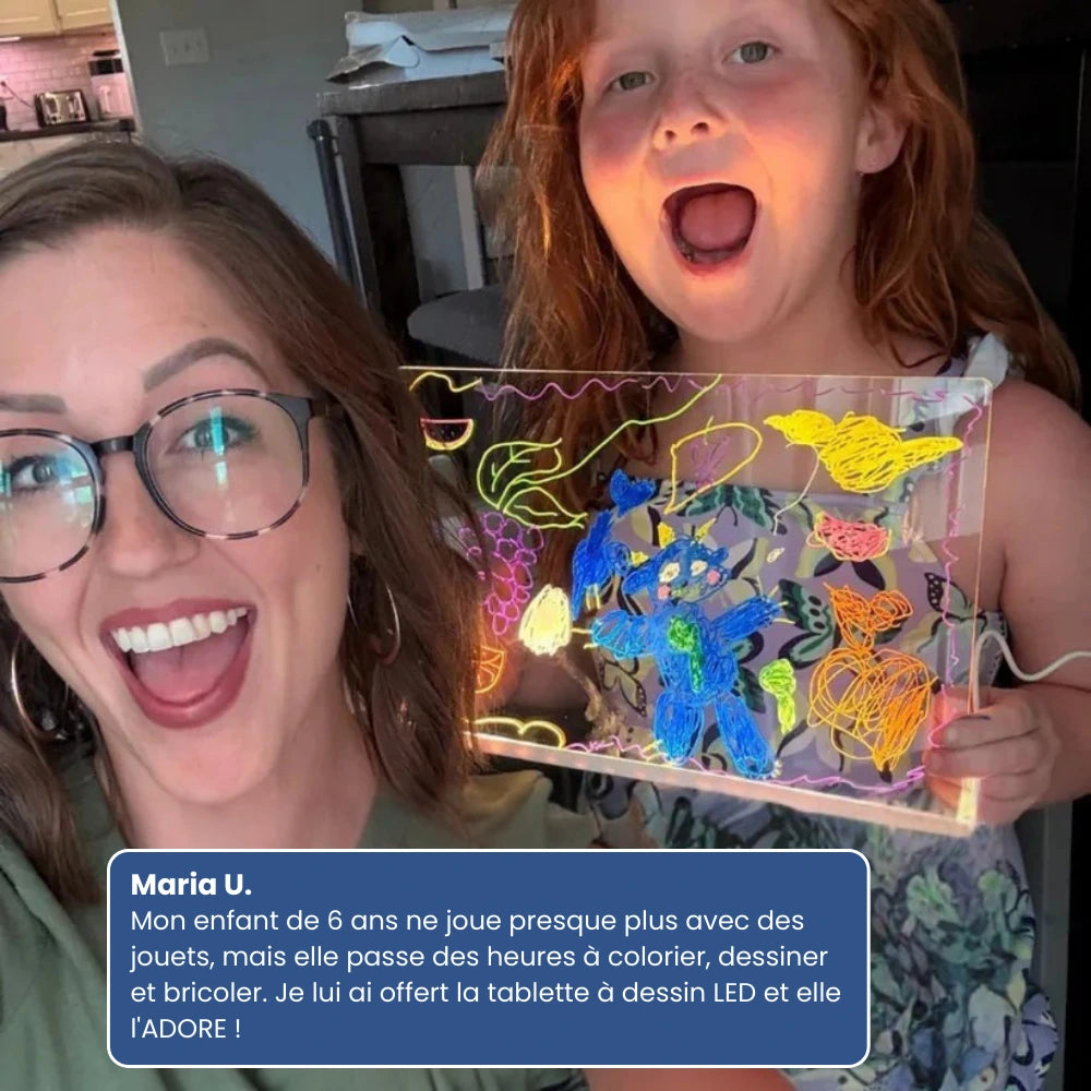 Tableau de dessin LED magique