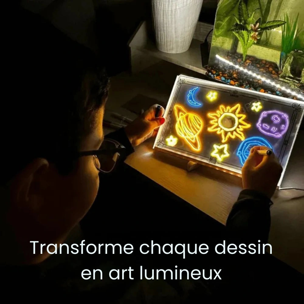 Tableau de dessin LED magique