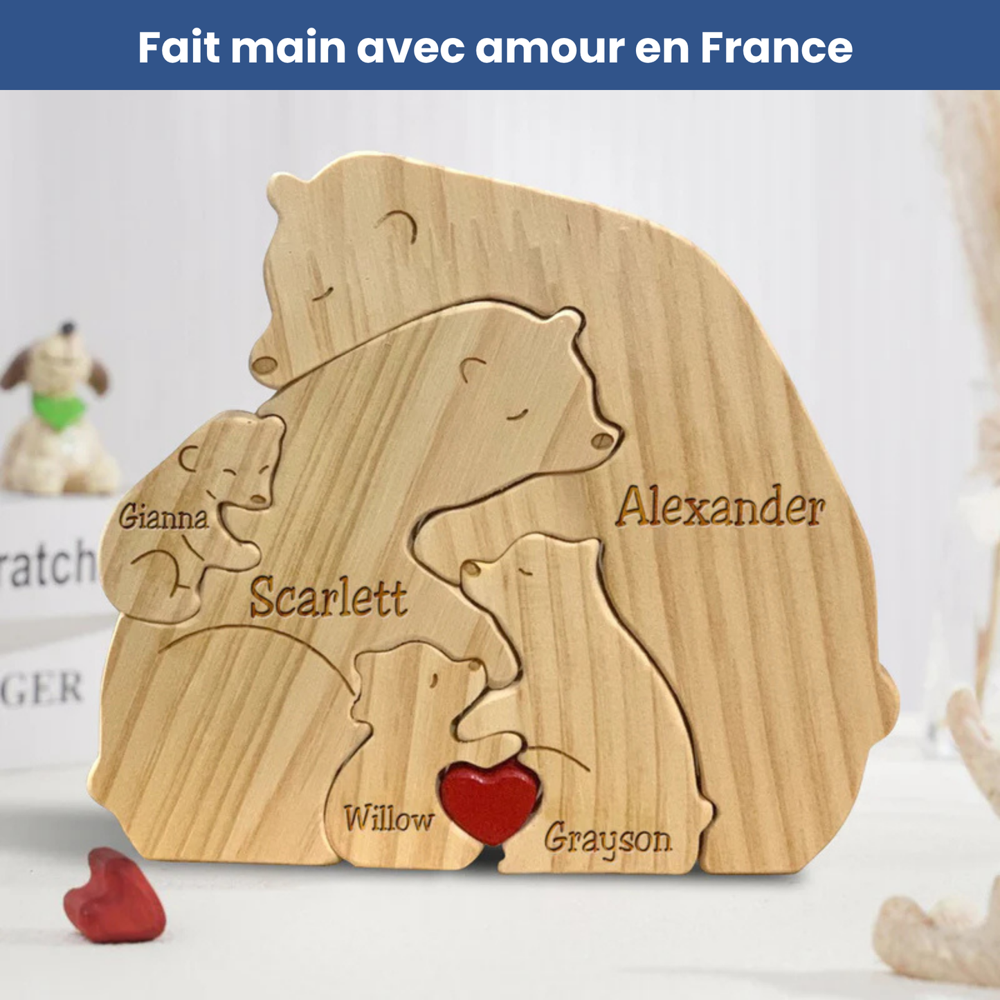 Notre Famille Ours - Cadeau parfait à personnaliser