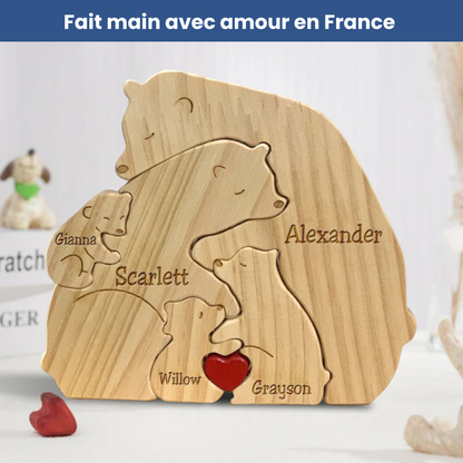 Notre Famille Ours - Cadeau parfait à personnaliser