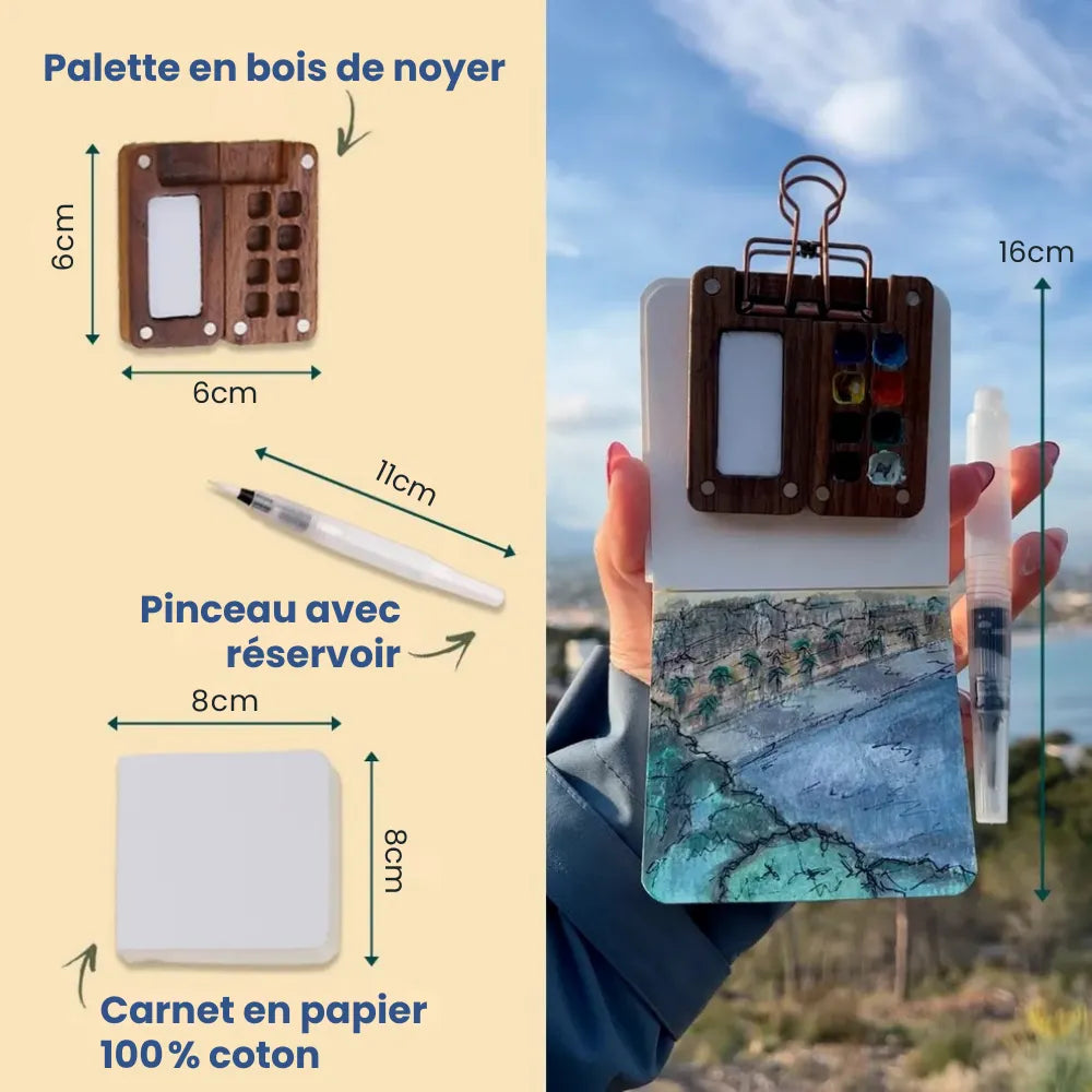 Set de Mini‑Aquarelles Portable