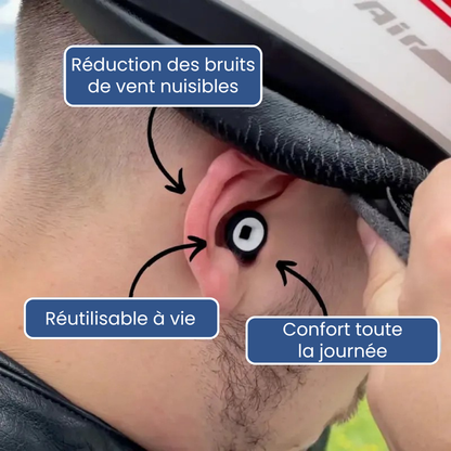 Écouteurs de protection auditive moto