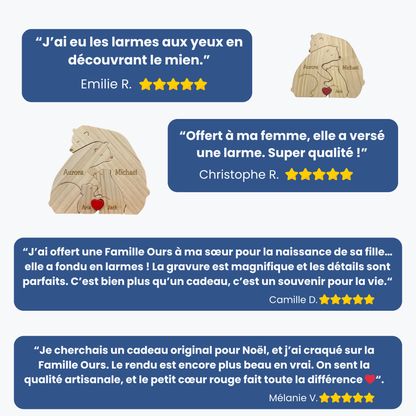 Notre Famille Ours - Cadeau parfait à personnaliser