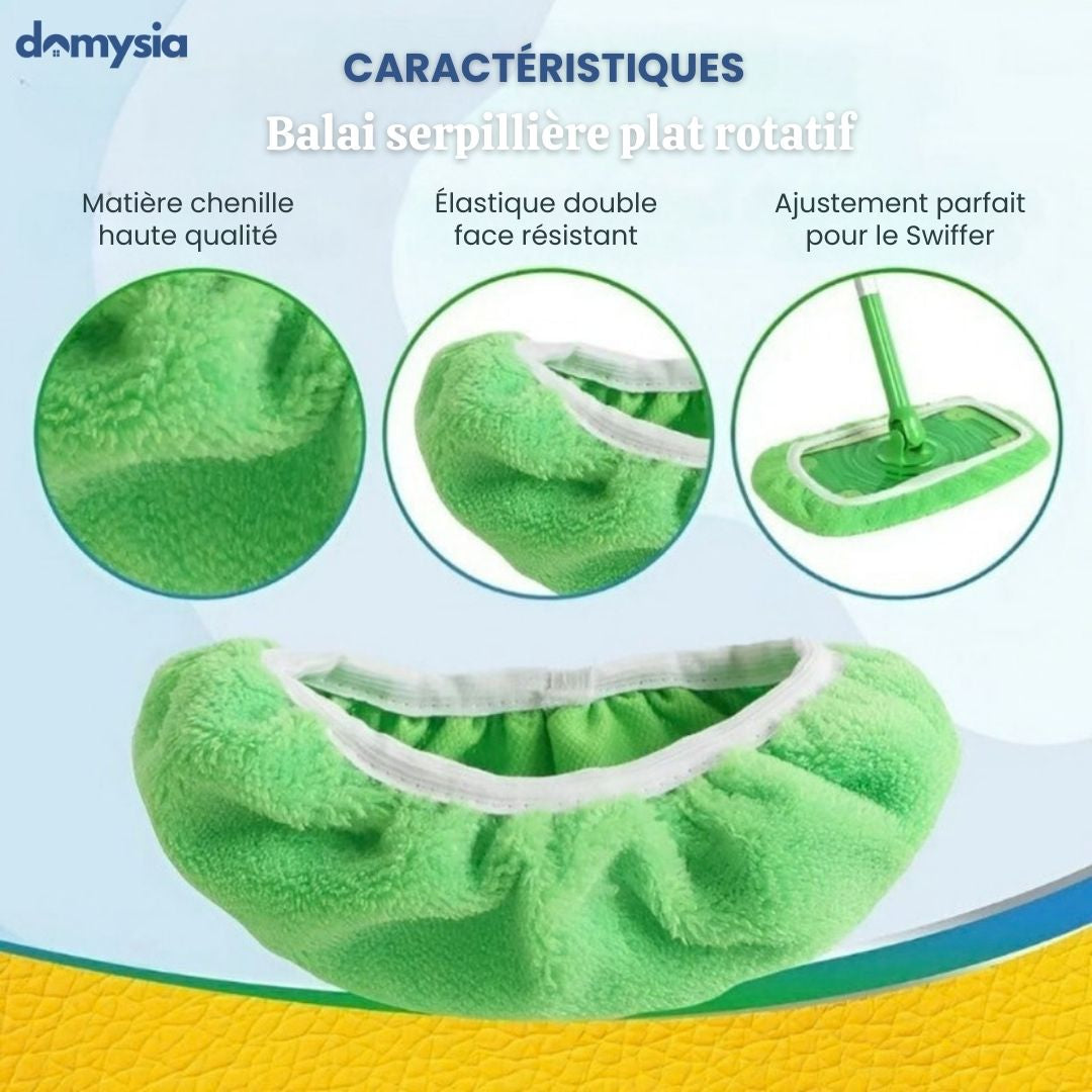 Balai serpillière plat rotatif