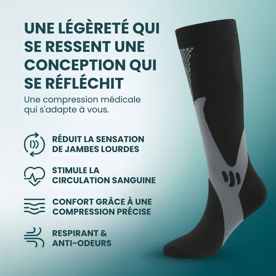 Bas de contention NivaLeg® pour jambes lourdes et douloureuses