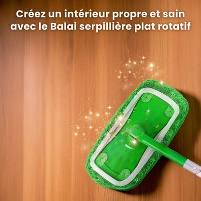 Balai serpillière plat rotatif