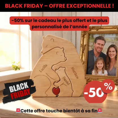 Notre Famille Ours - Cadeau parfait à personnaliser