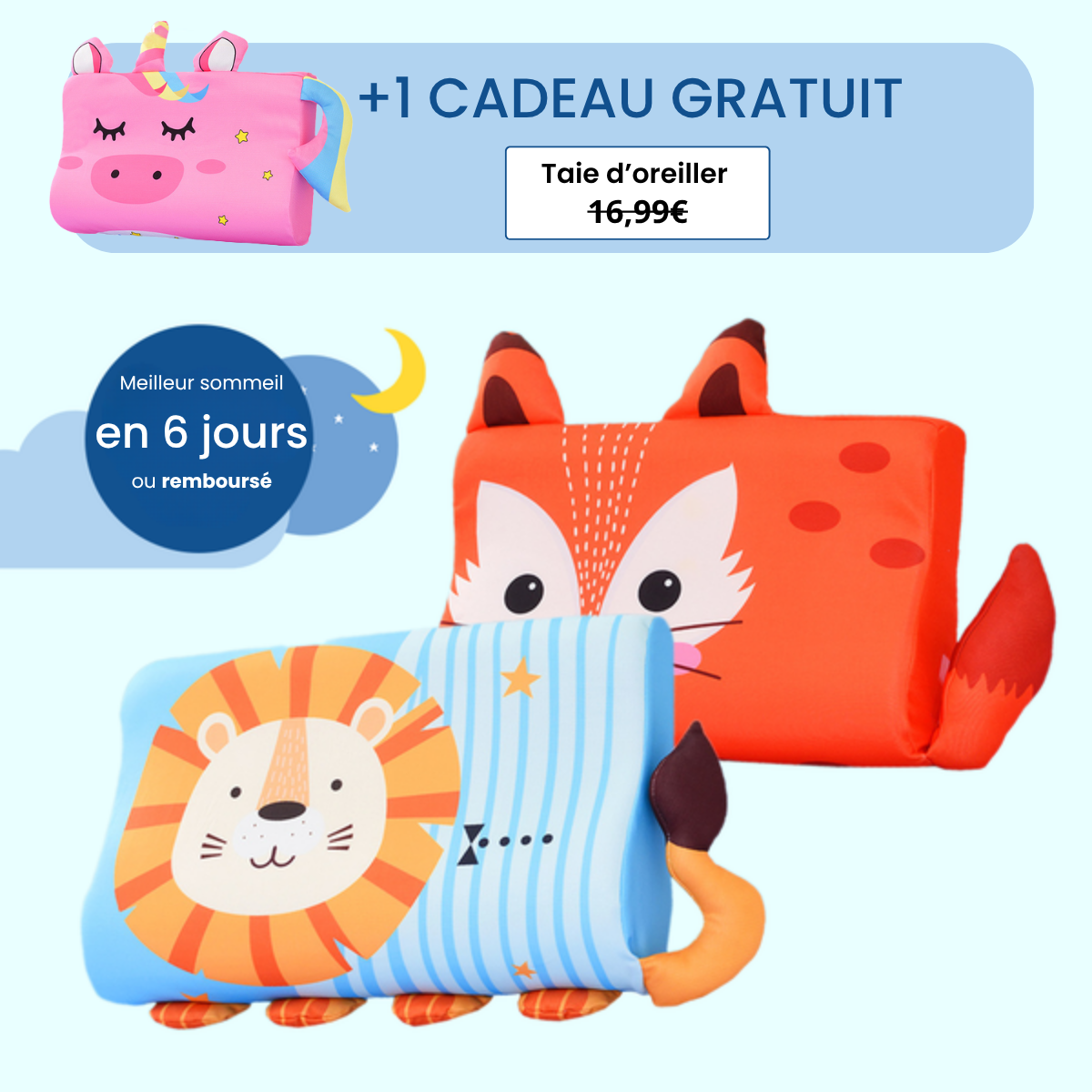 L’oreiller pour enfants pour un sommeil meilleur et plus sain